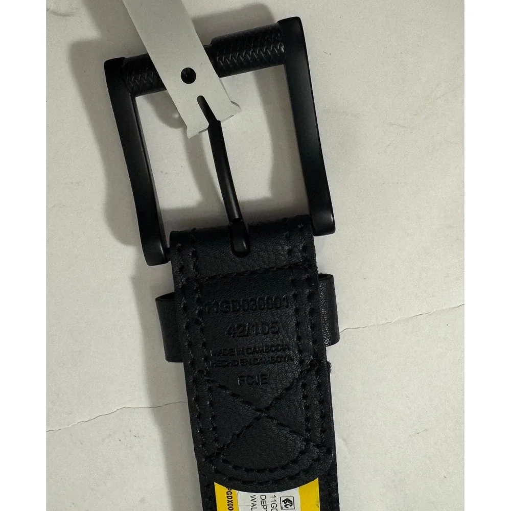 Genuine Dickies Belt Men 42 Black Industrial‎ Strength Webbing Nylon Leather NEW